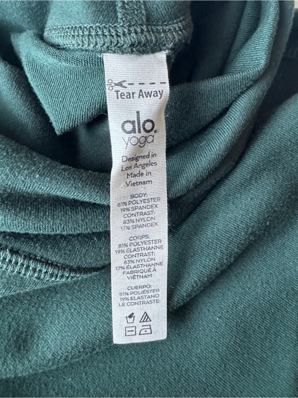 Alo dark green moto leggings size S - Picture 9 of 9